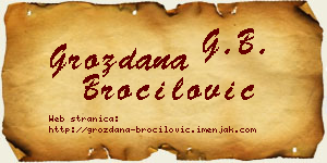 Grozdana Broćilović vizit kartica